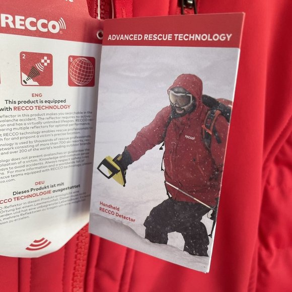 Athleta RECCO Rescue Technology Down Ski Puffer Jacket Coat Womens Medium NWT - Picture 8 of 16